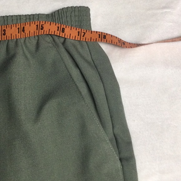🍎 BRIGGS NEW YORK KHAKI GREEN SLACKS with ELASTIC WAISTBAND - Picture 11 of 16